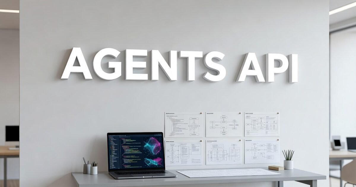 Developer using OpenAI Agents API to build AI agents with session management