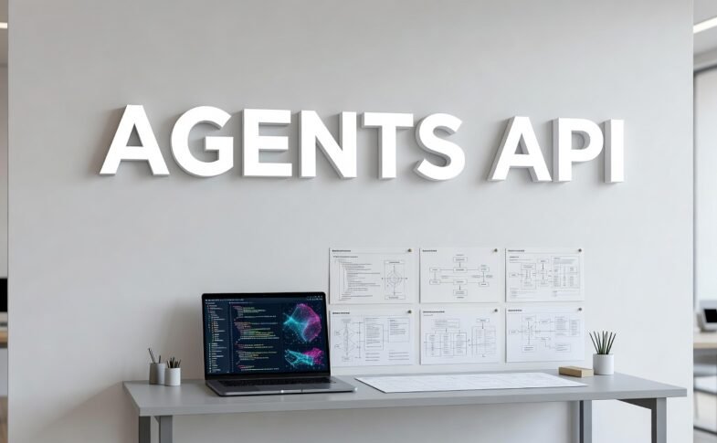 Developer using OpenAI Agents API to build AI agents with session management
