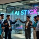 business team implementing AI system from pilot phase to production deployment