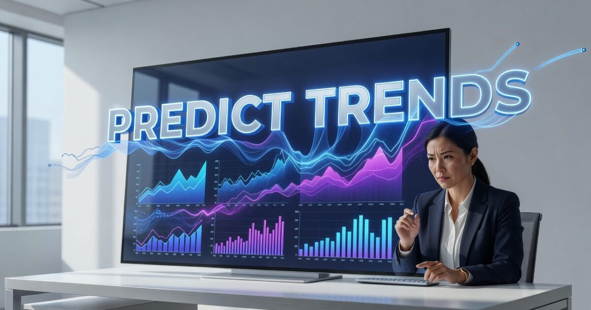 AI analyzing customer data patterns to predict future shopping trends