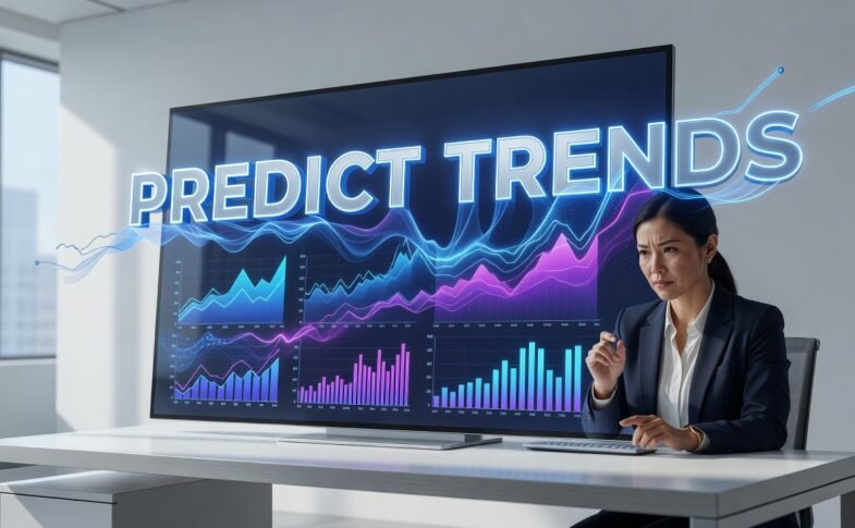 AI analyzing customer data patterns to predict future shopping trends