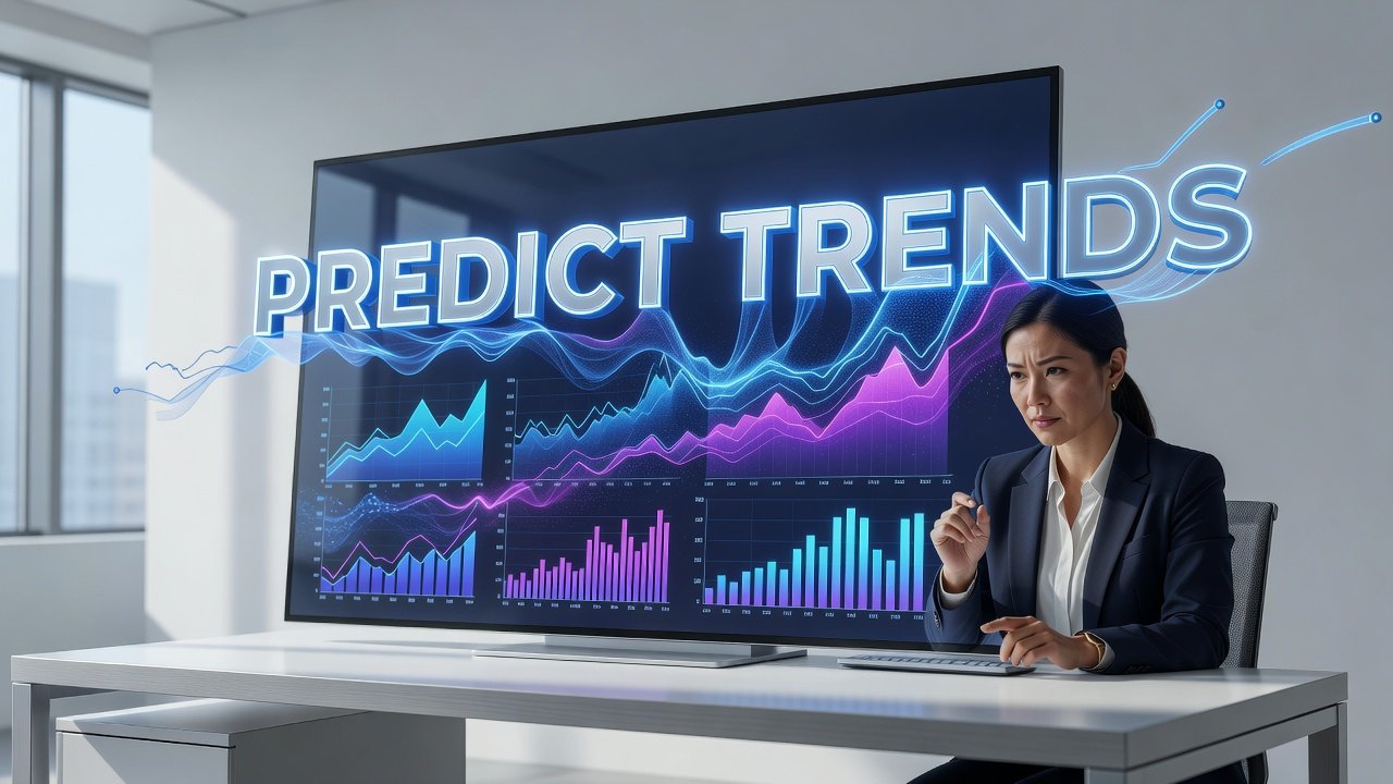 AI analyzing customer data patterns to predict future shopping trends